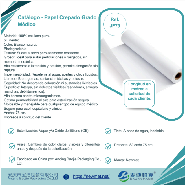 Papel Crepado Grado Médico
